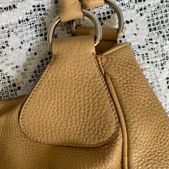 Vintage Y2K PRADA Moon Tan Leather Crescent Shoulder Bag - Picture 13 of 16